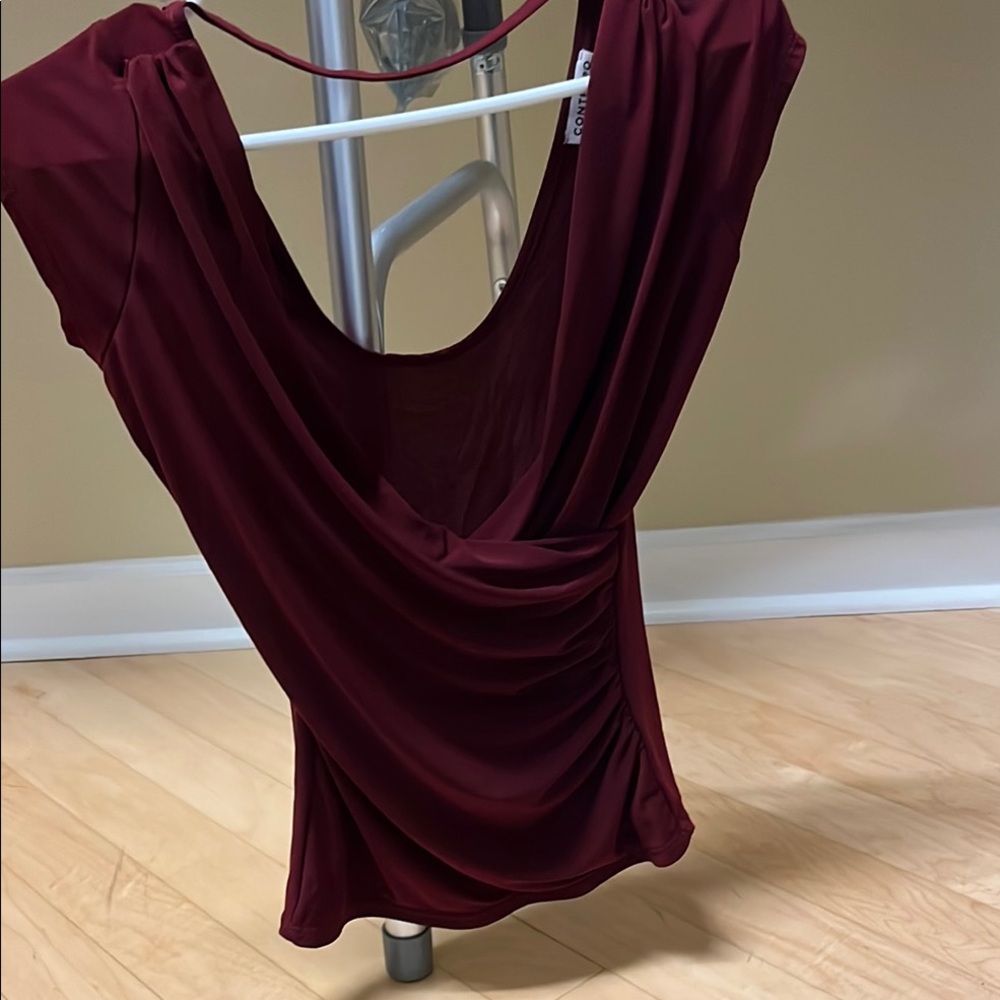 Elegant Burgundy Dress